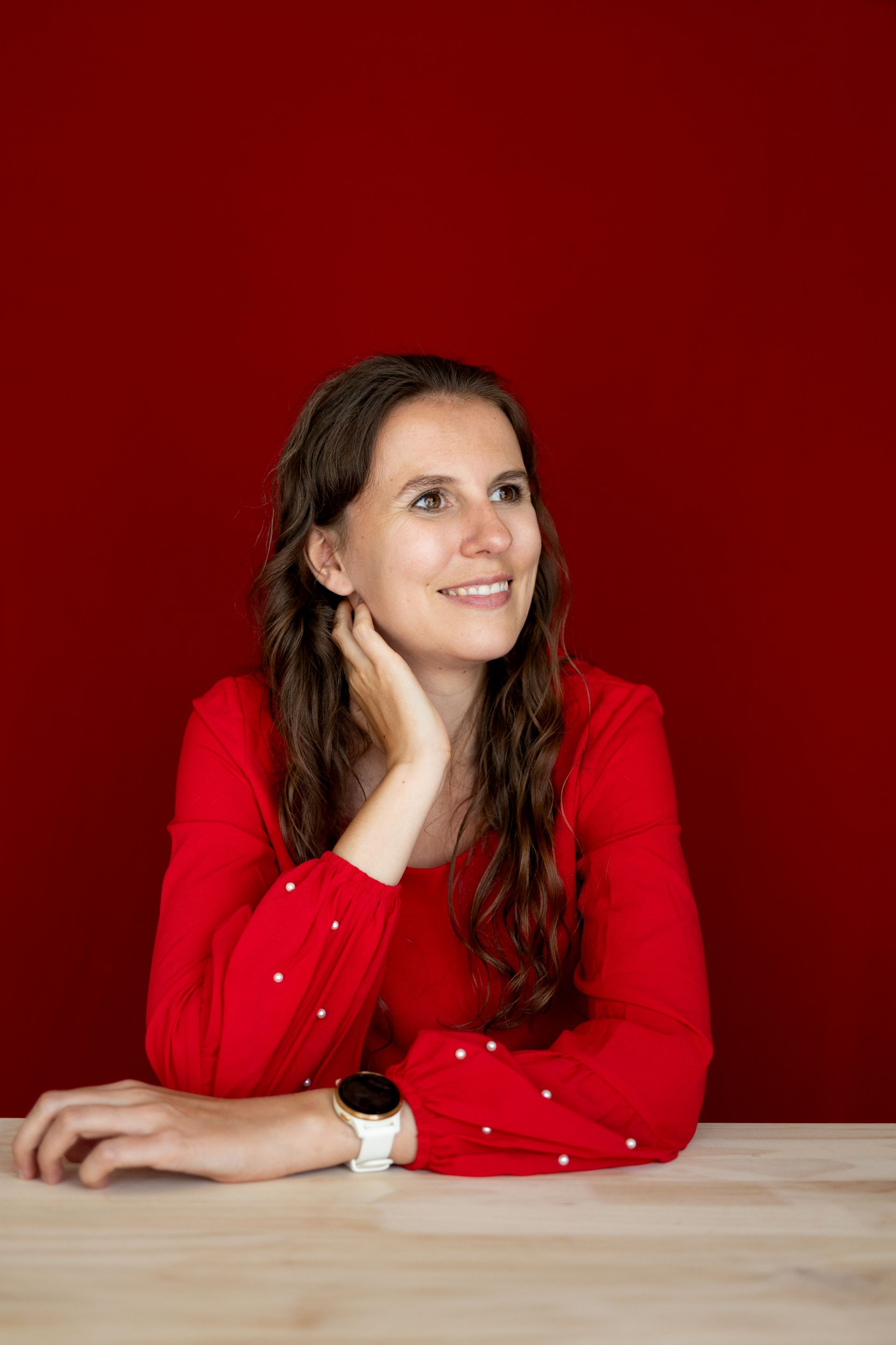 Céline Cuypers aan het werk